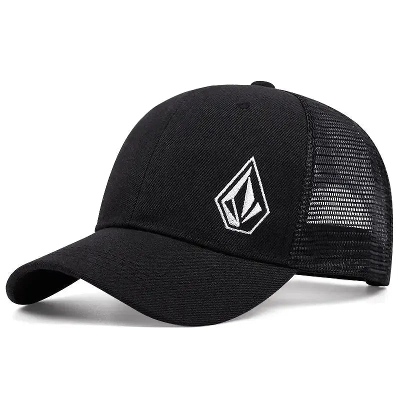 2025 Personalized Minimalist New Mesh Hat Diamond Embroidered Street Hip Hop Hat Skateboarding Hat Outdoor Sunshade Baseball Hat - WOWihte