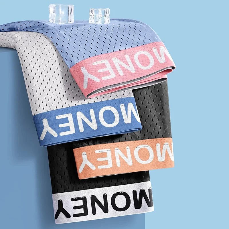 2/3/4/6 PCS Men's Panties Plus Size Thin Shorts Sports Boxer Breathable Panties Ice Silk Underpants Gift Luxury Underwears - WOWihte