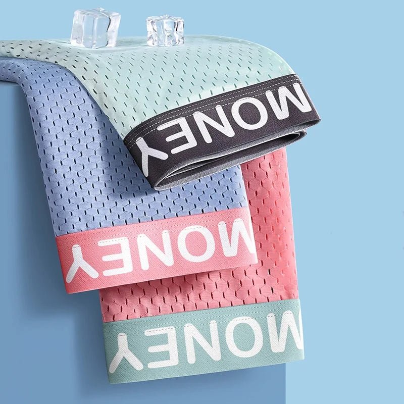 2/3/4/6 PCS Men's Panties Plus Size Thin Shorts Sports Boxer Breathable Panties Ice Silk Underpants Gift Luxury Underwears - WOWihte