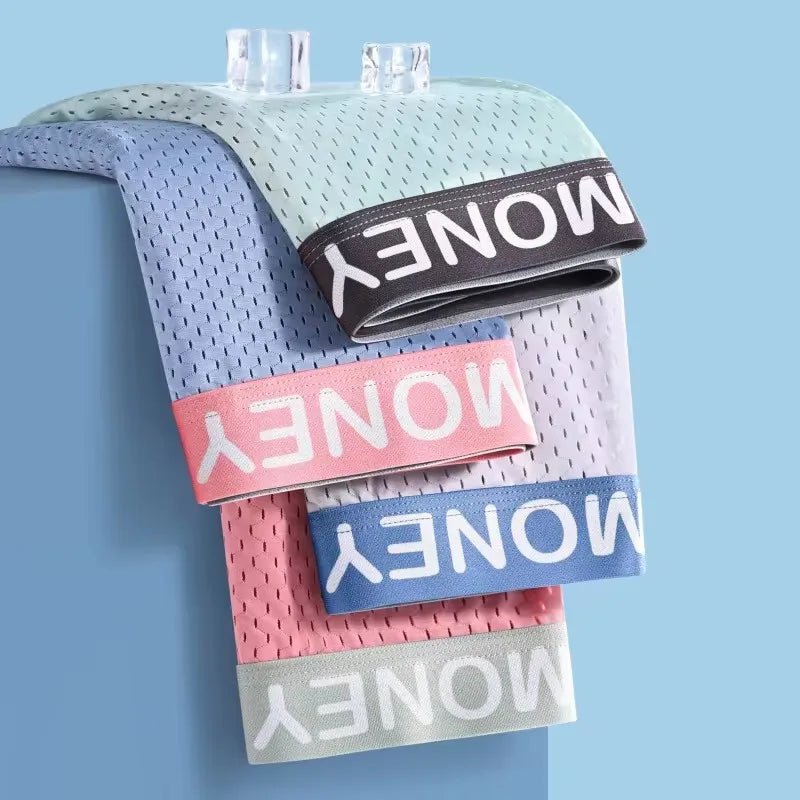 2/3/4/6 PCS Men's Panties Plus Size Thin Shorts Sports Boxer Breathable Panties Ice Silk Underpants Gift Luxury Underwears - WOWihte