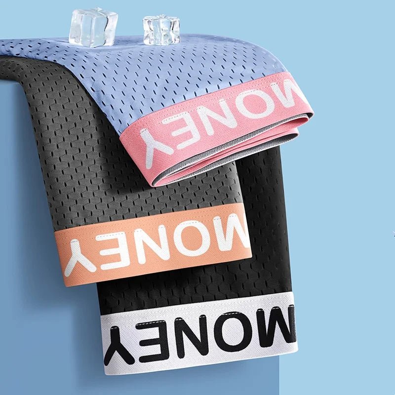 2/3/4/6 PCS Men's Panties Plus Size Thin Shorts Sports Boxer Breathable Panties Ice Silk Underpants Gift Luxury Underwears - WOWihte