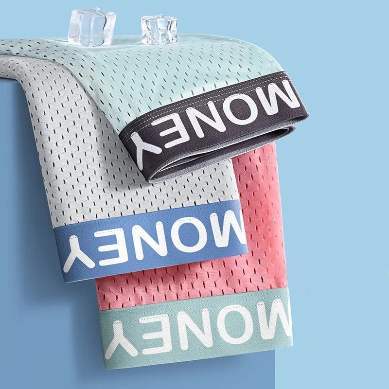 2/3/4/6 PCS Men's Panties Plus Size Thin Shorts Sports Boxer Breathable Panties Ice Silk Underpants Gift Luxury Underwears - WOWihte