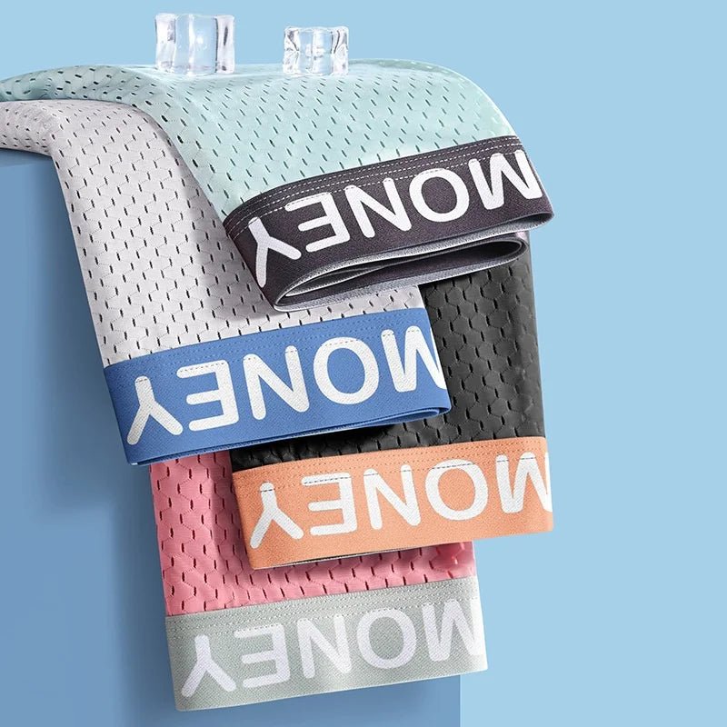 2/3/4/6 PCS Men's Panties Plus Size Thin Shorts Sports Boxer Breathable Panties Ice Silk Underpants Gift Luxury Underwears - WOWihte