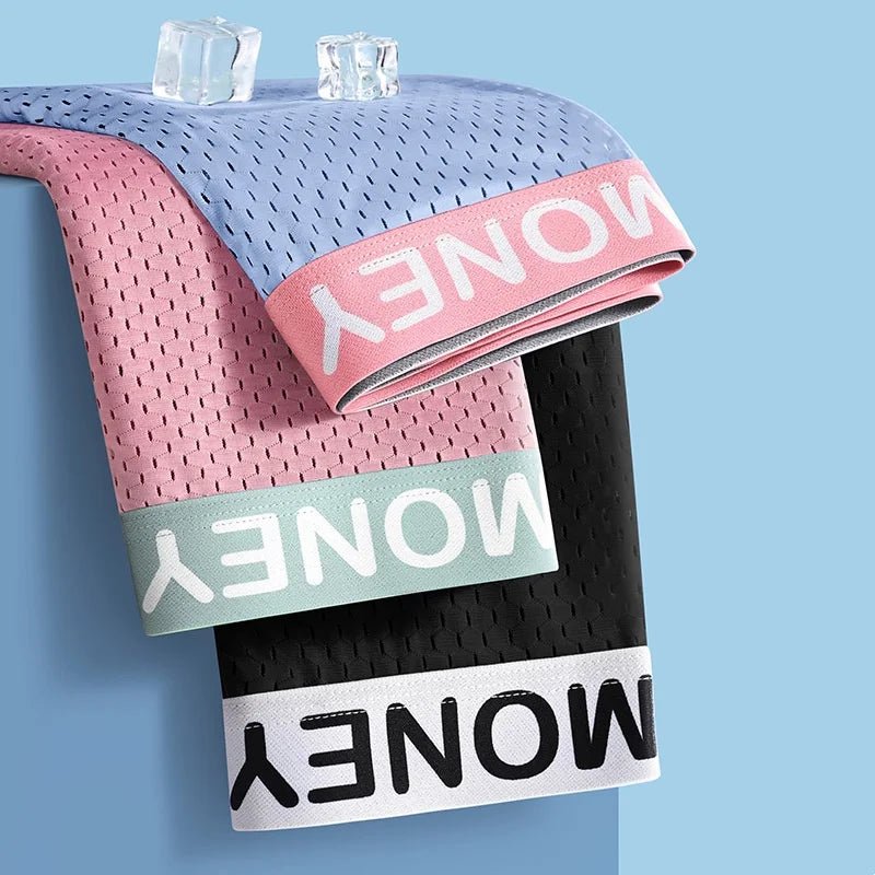 2/3/4/6 PCS Men's Panties Plus Size Thin Shorts Sports Boxer Breathable Panties Ice Silk Underpants Gift Luxury Underwears - WOWihte