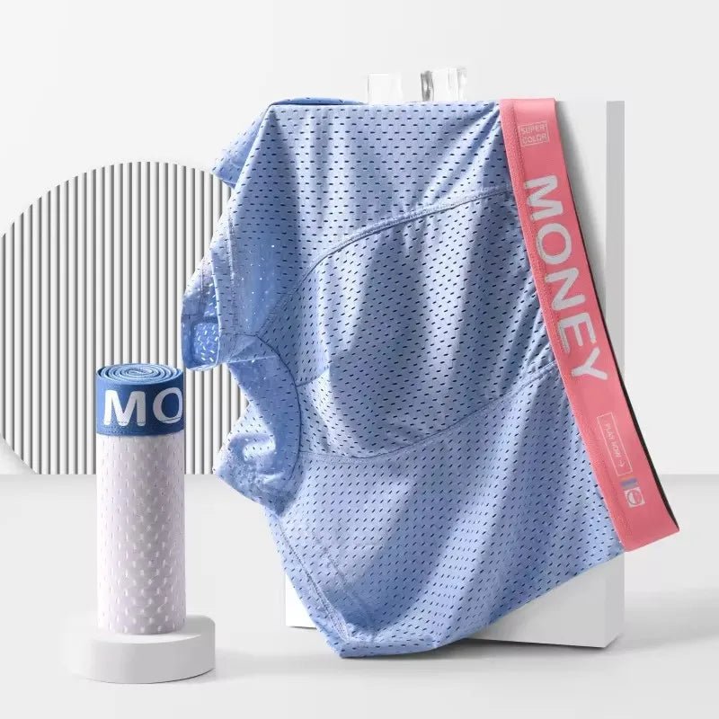 2/3/4/6 PCS Men's Panties Plus Size Thin Shorts Sports Boxer Breathable Panties Ice Silk Underpants Gift Luxury Underwears - WOWihte