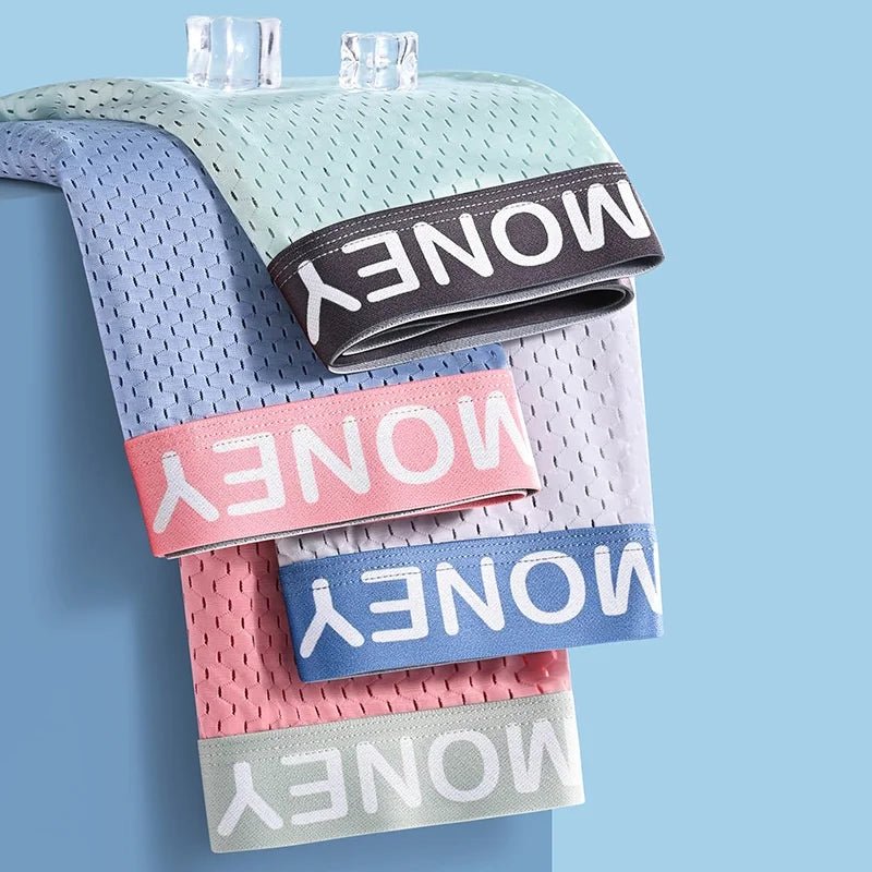 2/3/4/6 PCS Men's Panties Plus Size Thin Shorts Sports Boxer Breathable Panties Ice Silk Underpants Gift Luxury Underwears - WOWihte