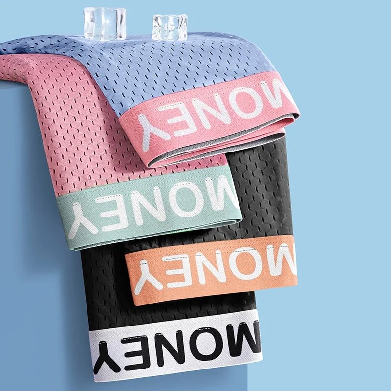 2/3/4/6 PCS Men's Panties Plus Size Thin Shorts Sports Boxer Breathable Panties Ice Silk Underpants Gift Luxury Underwears - WOWihte