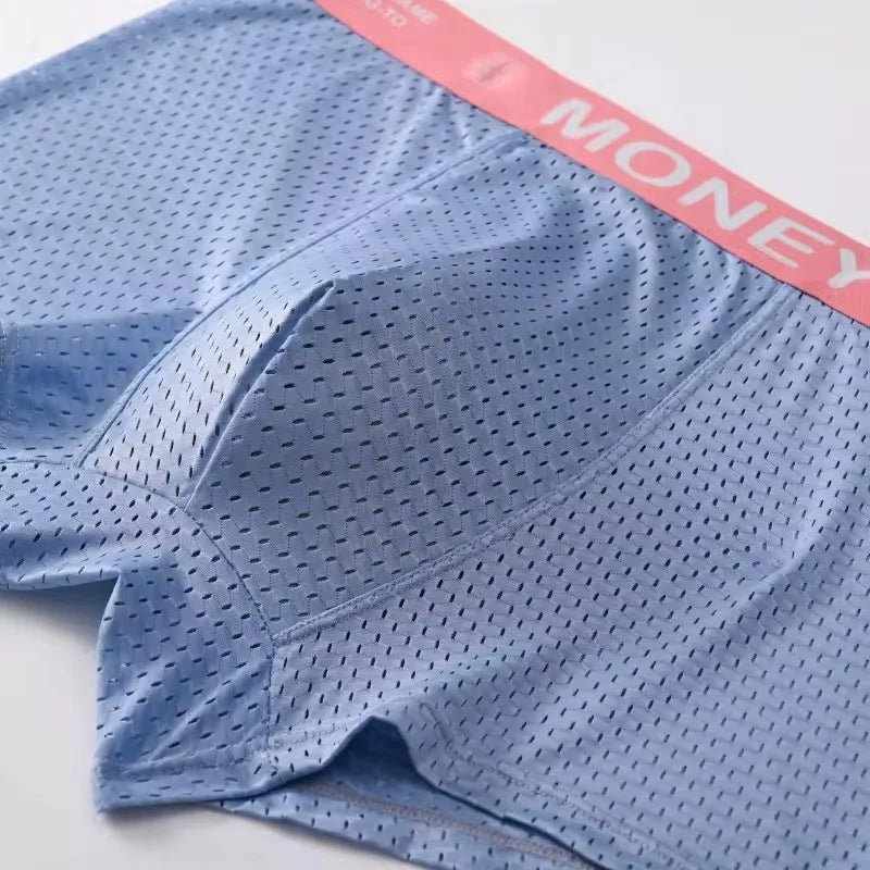 2/3/4/6 PCS Men's Panties Plus Size Thin Shorts Sports Boxer Breathable Panties Ice Silk Underpants Gift Luxury Underwears - WOWihte
