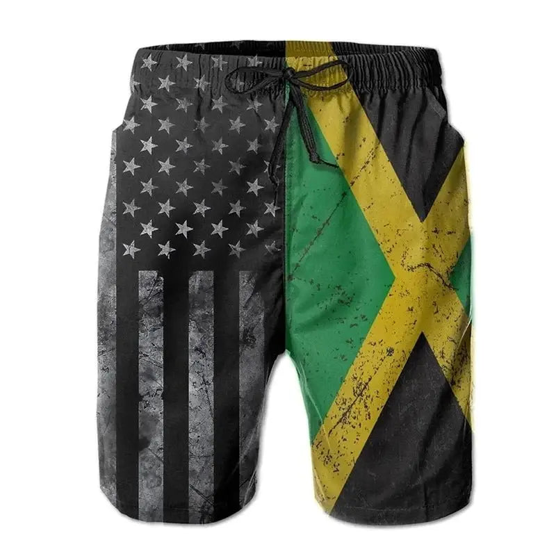3D Jamaican Flag Trunks - WOWihte