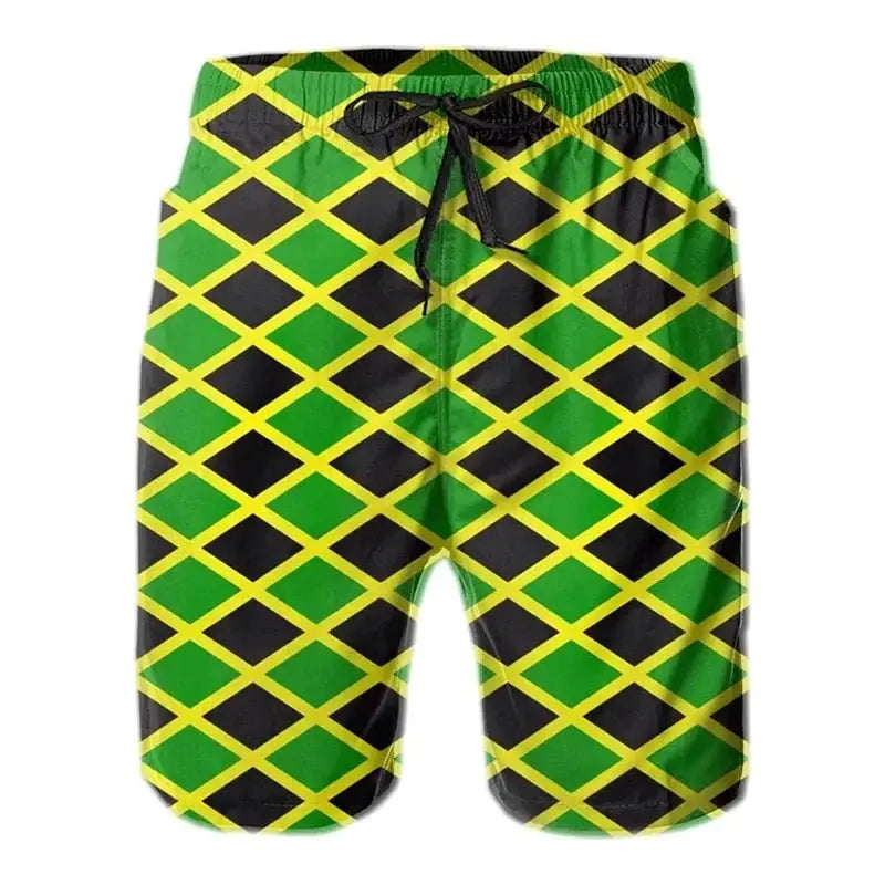3D Jamaican Flag Trunks - WOWihte