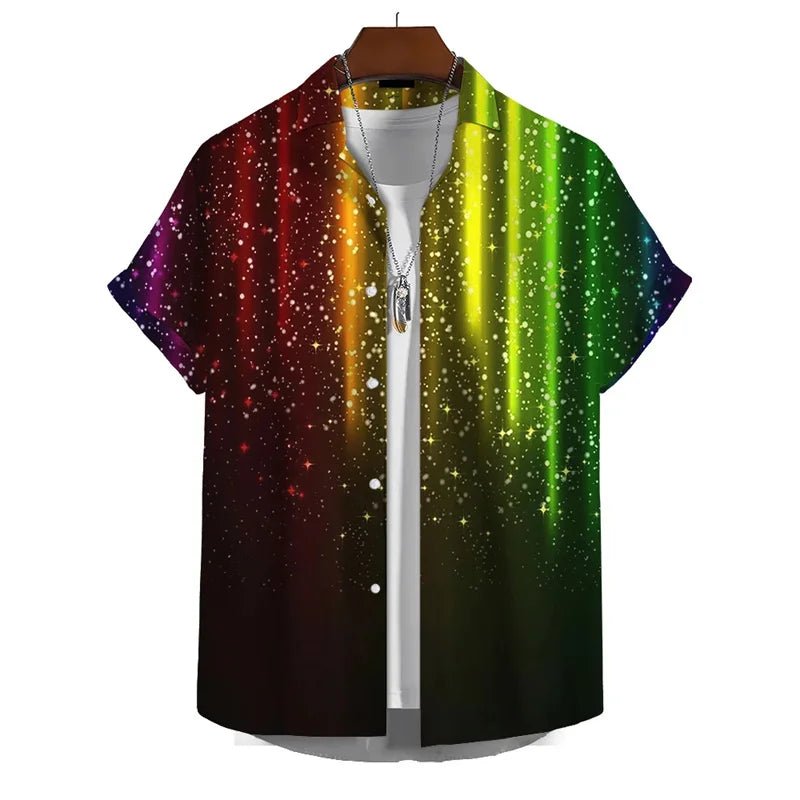 3D Rainbow Print Shirt - WOWihte