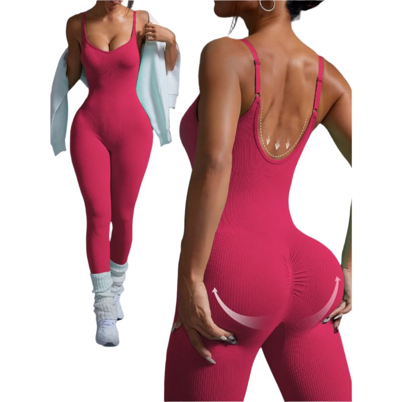 Seamless Bodycon Backless Jumpsuit