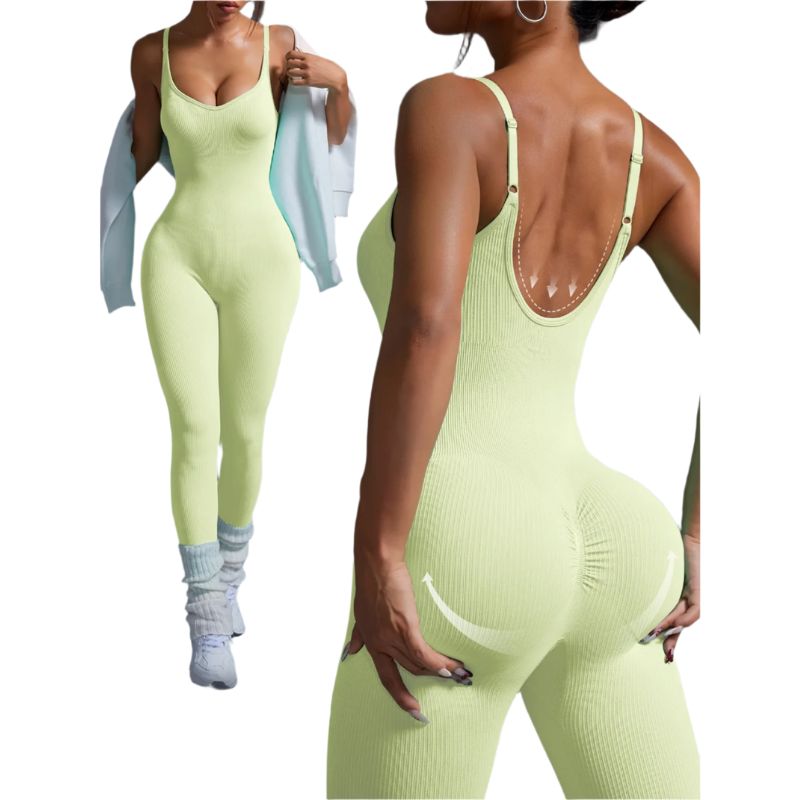 Seamless Bodycon Backless Jumpsuit