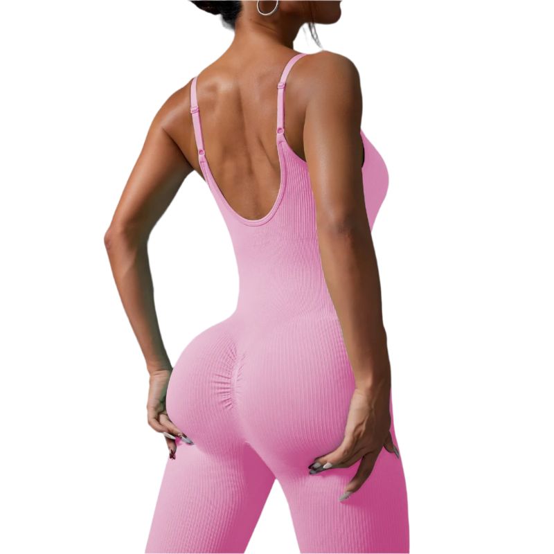 Seamless Bodycon Backless Jumpsuit