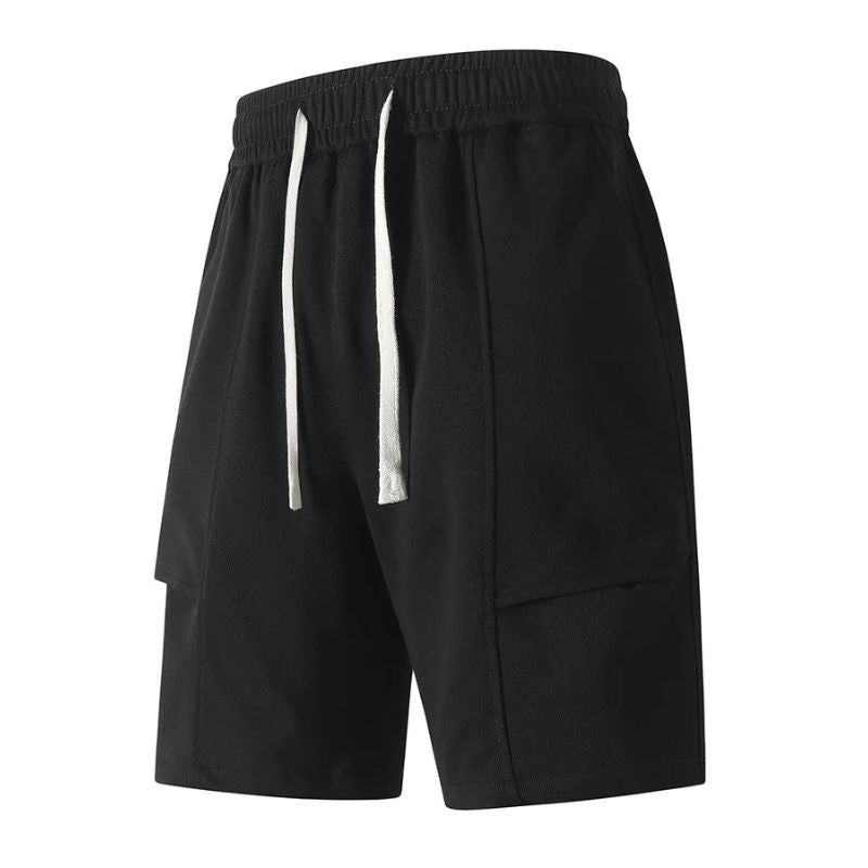 Cotton Knit Drawstring Shorts