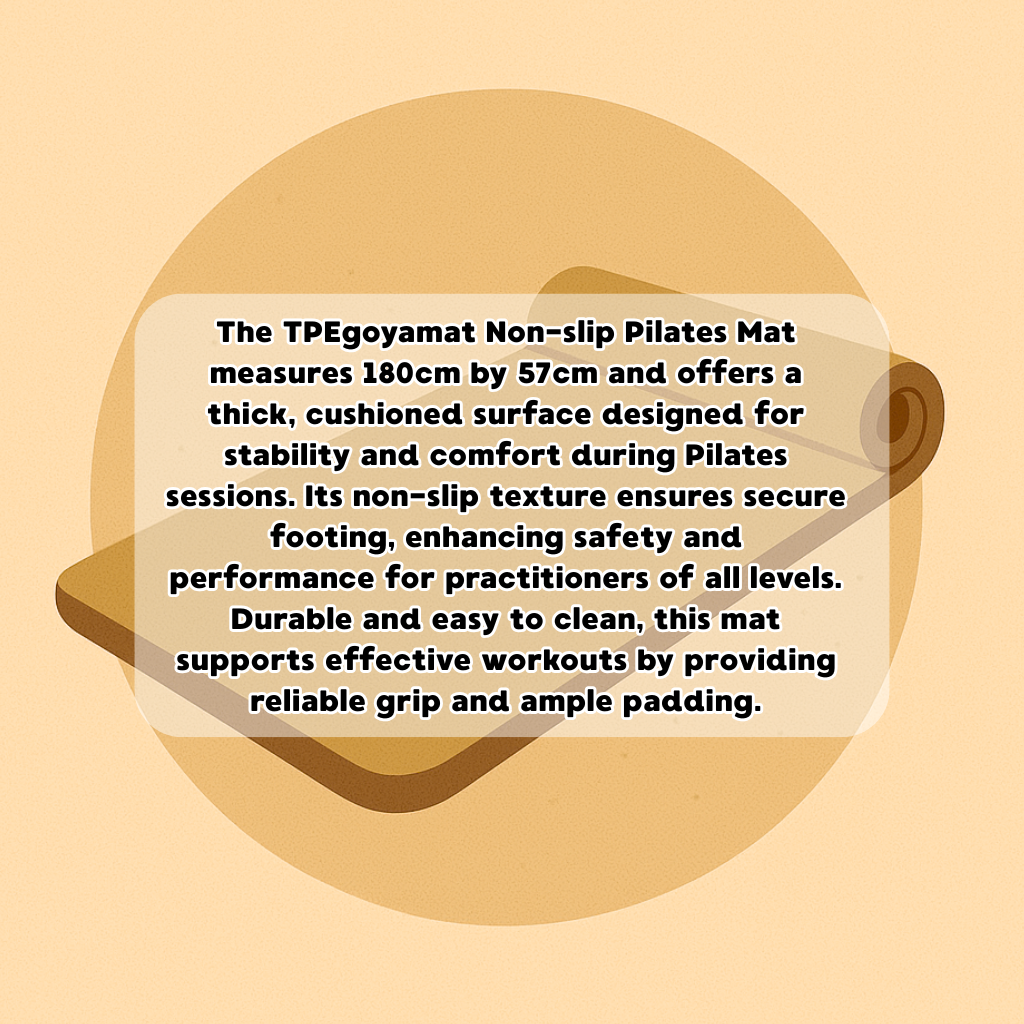 TPEgoyamat Non-slip Pilates Mat 180cm X 57cm Thick