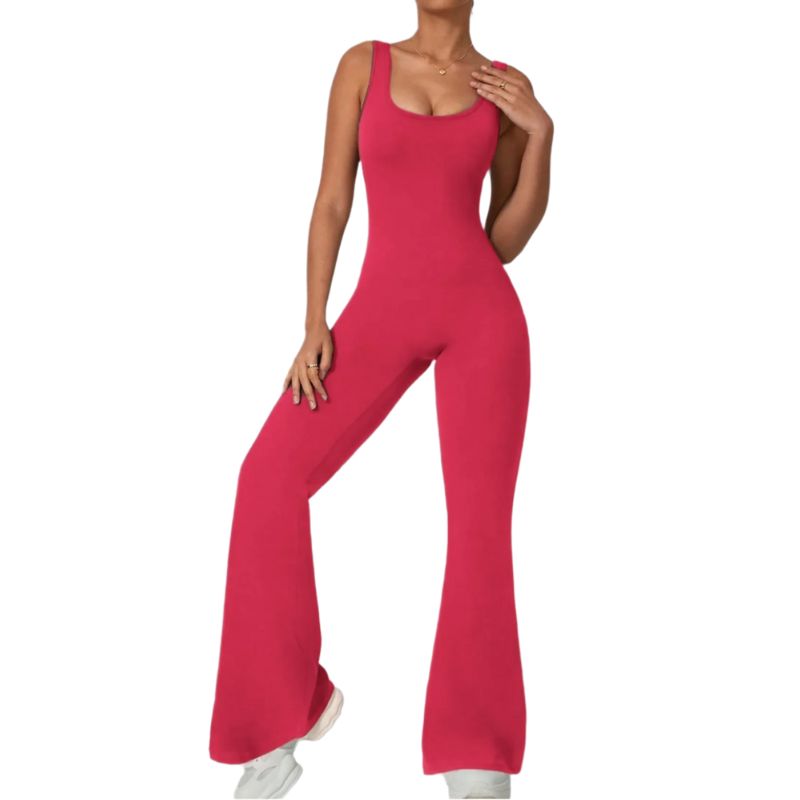 Soft Padded Backless Yoga Jumpsuit