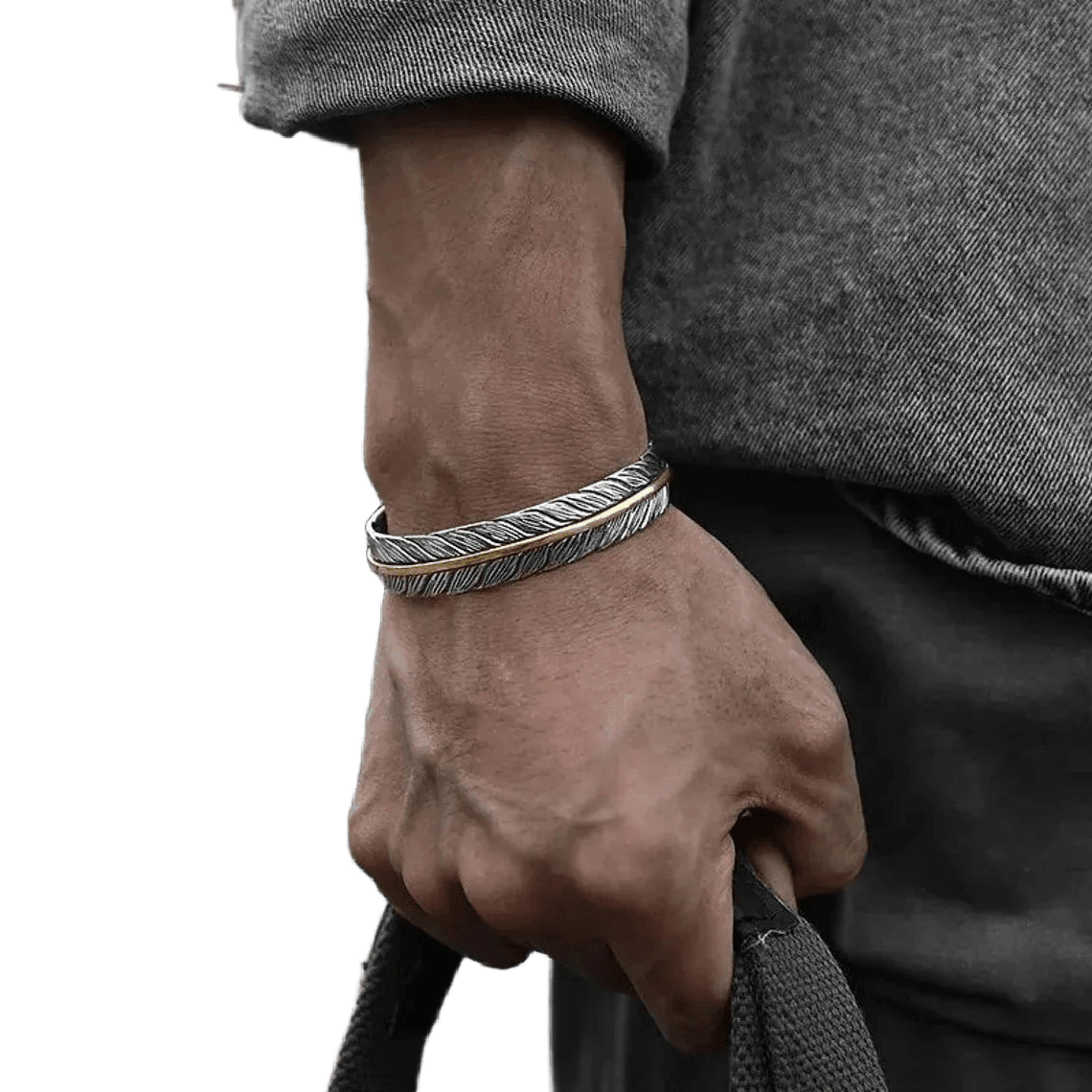 925 Sterling Feather Flower Bracelet - WOWihte