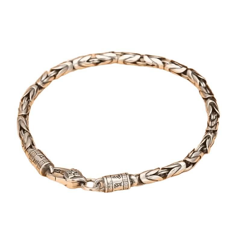 925 Sterling Punk Bamboo Bracelet - WOWihte