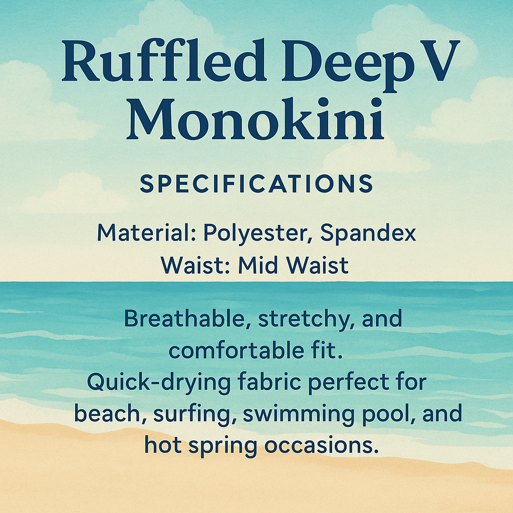 Ruffled Deep V Monokini