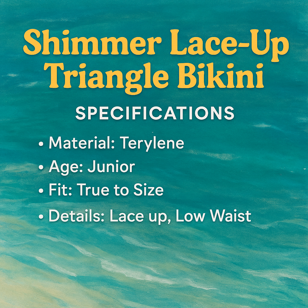 Shimmer Lace-Up Triangle Bikini