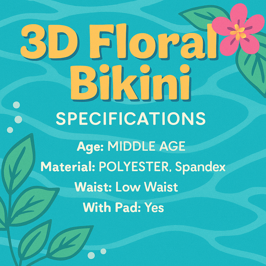 3D Floral Bikini