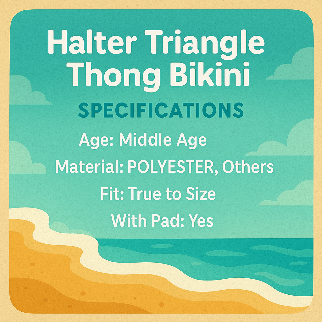 Halter Triangle Thong Bikini