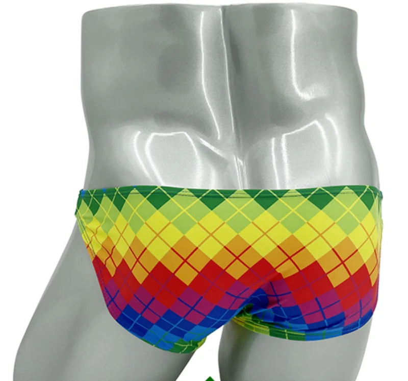 Rainbow Grid Swimwear