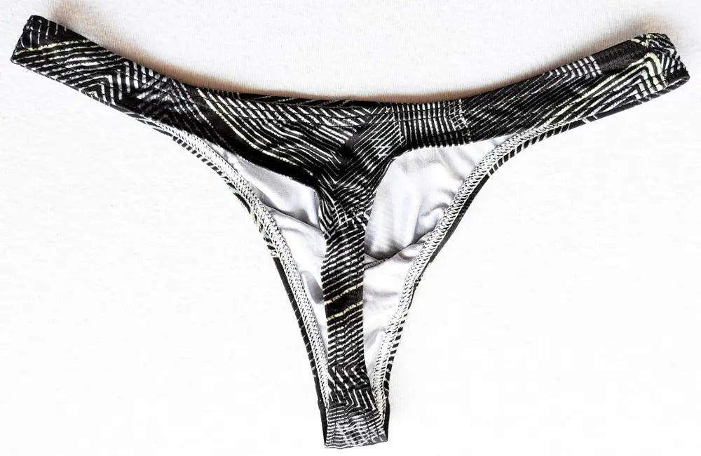 Sexy Men's Low-Rise Striped Thong