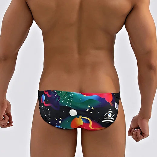 Space theme Men Swimwear