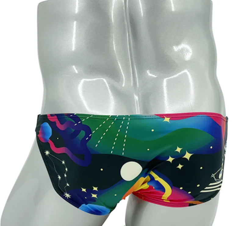 Space theme Men Swimwear