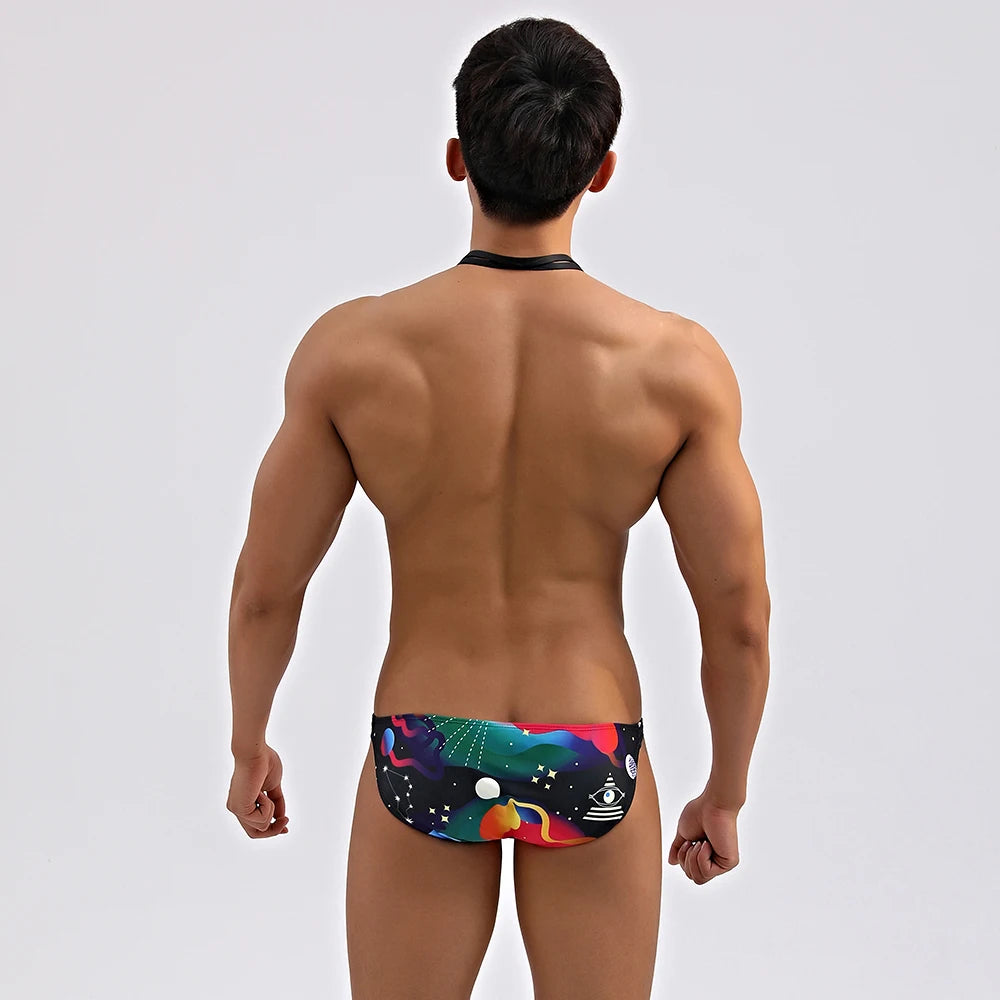 Space theme Men Swimwear