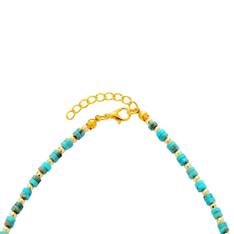 Handmade Gold Turquoise Choker