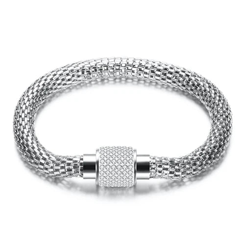 Sparkling Magnetic Stainless Steel Bracelet