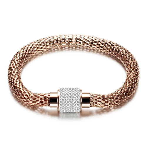 Sparkling Magnetic Stainless Steel Bracelet