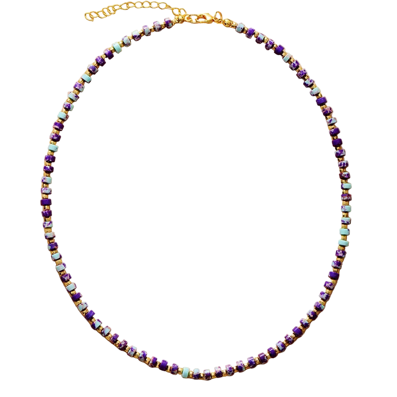 Handmade Gold Turquoise Choker