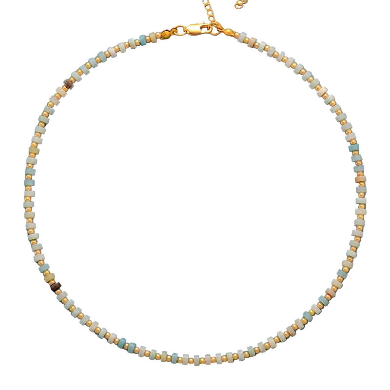 Handmade Gold Turquoise Choker