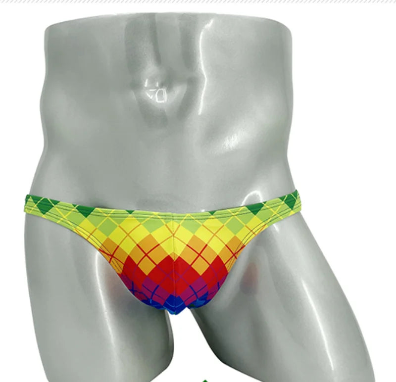 Rainbow Grid Swimwear