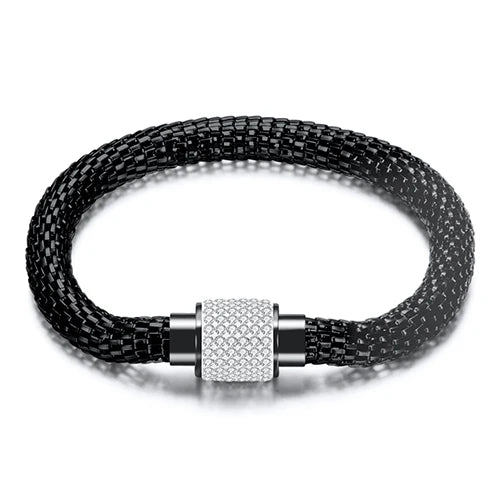 Sparkling Magnetic Stainless Steel Bracelet