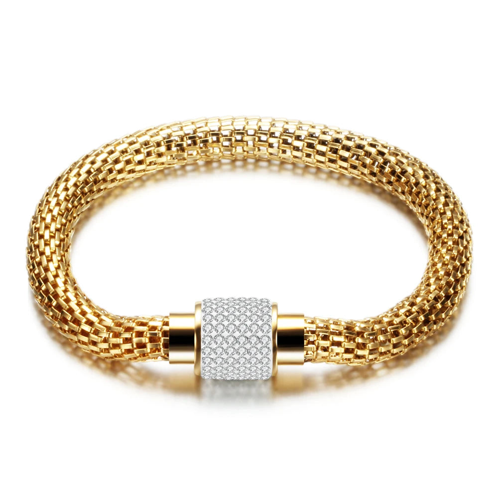 Sparkling Magnetic Stainless Steel Bracelet