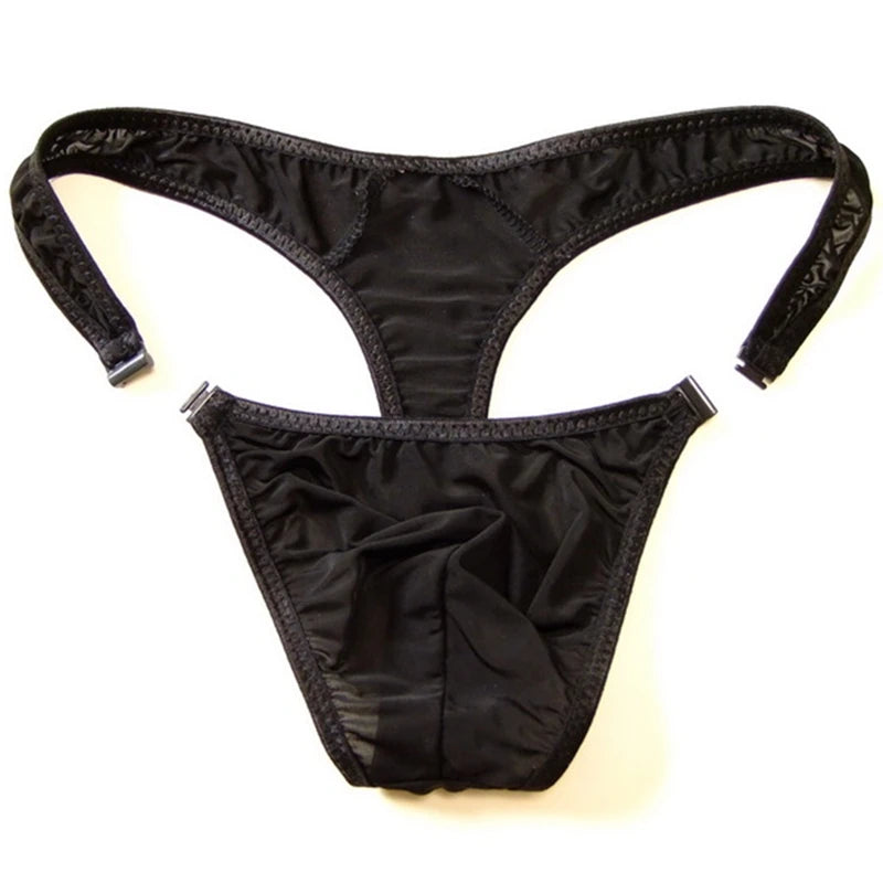 Sheer Men's Button Thong