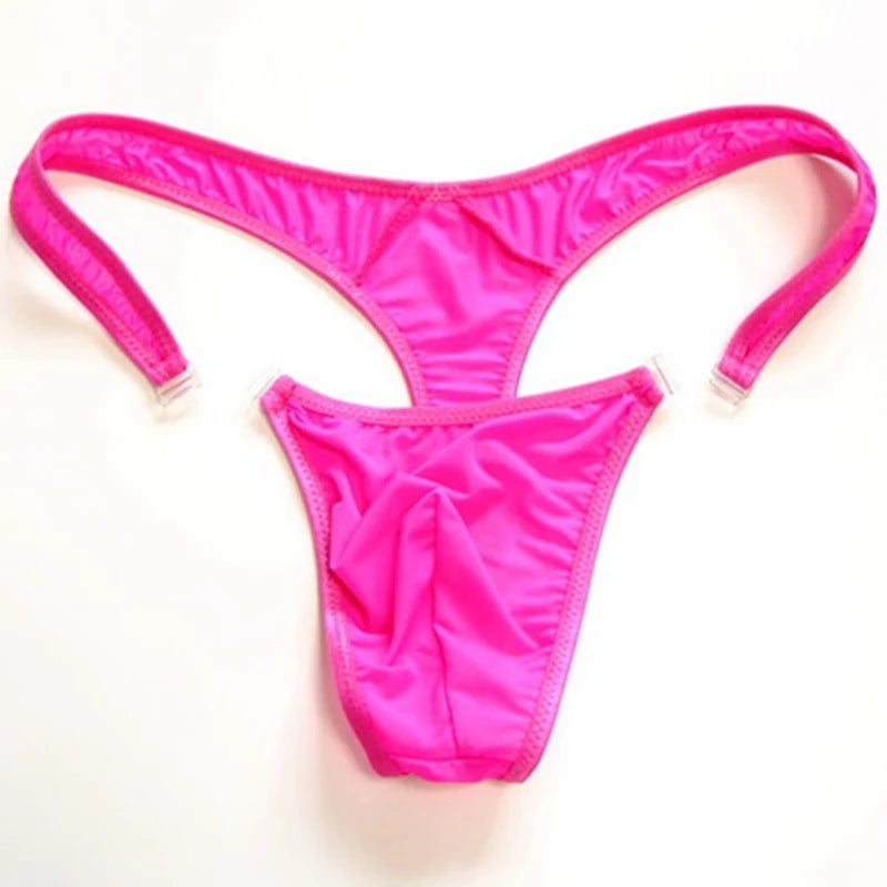Sheer Men's Button Thong