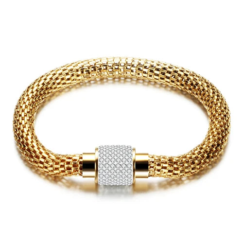 Sparkling Magnetic Stainless Steel Bracelet