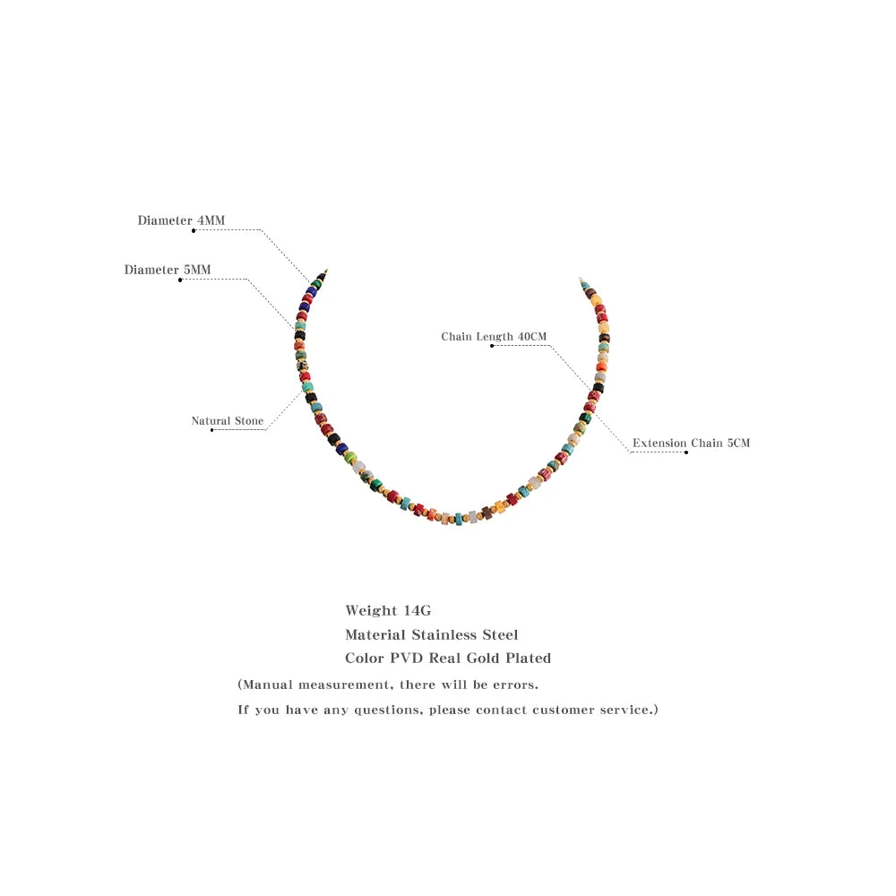 Gold-Plated Healing Gemstone Necklace