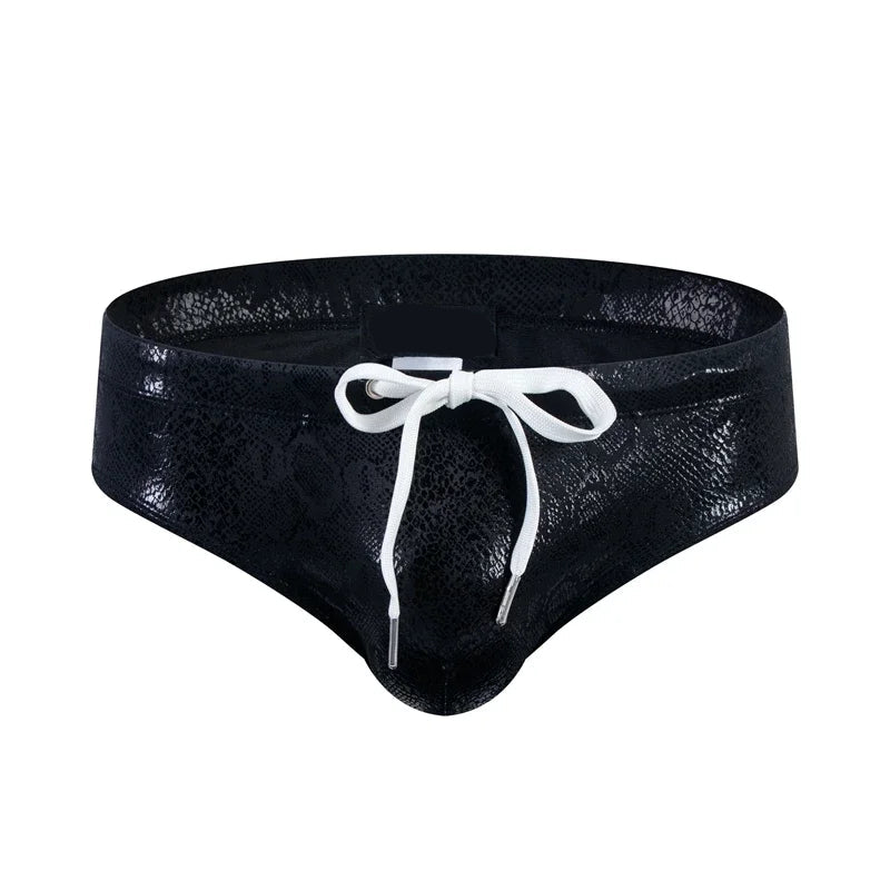 Snakeskin Push-Up Swim Briefs
