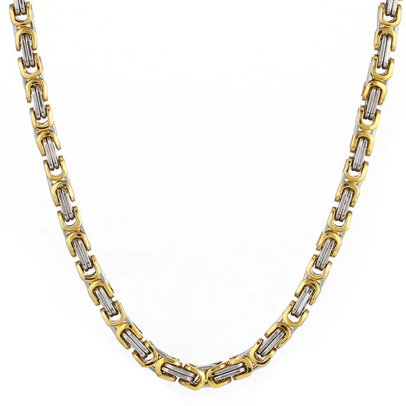 Stainless Byzantine Men's Chain Necklace