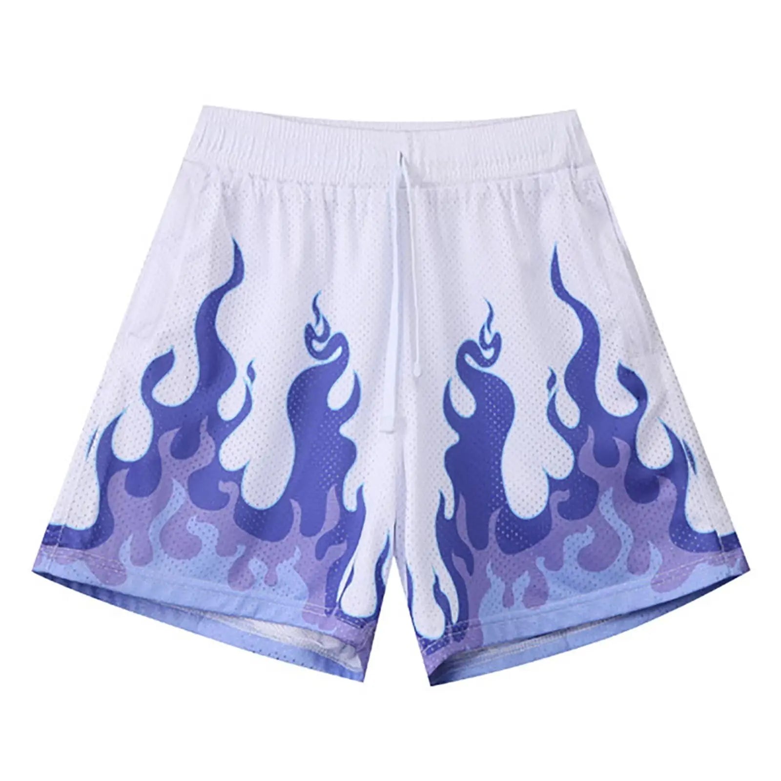 Flame Print Quick-Dry Shorts