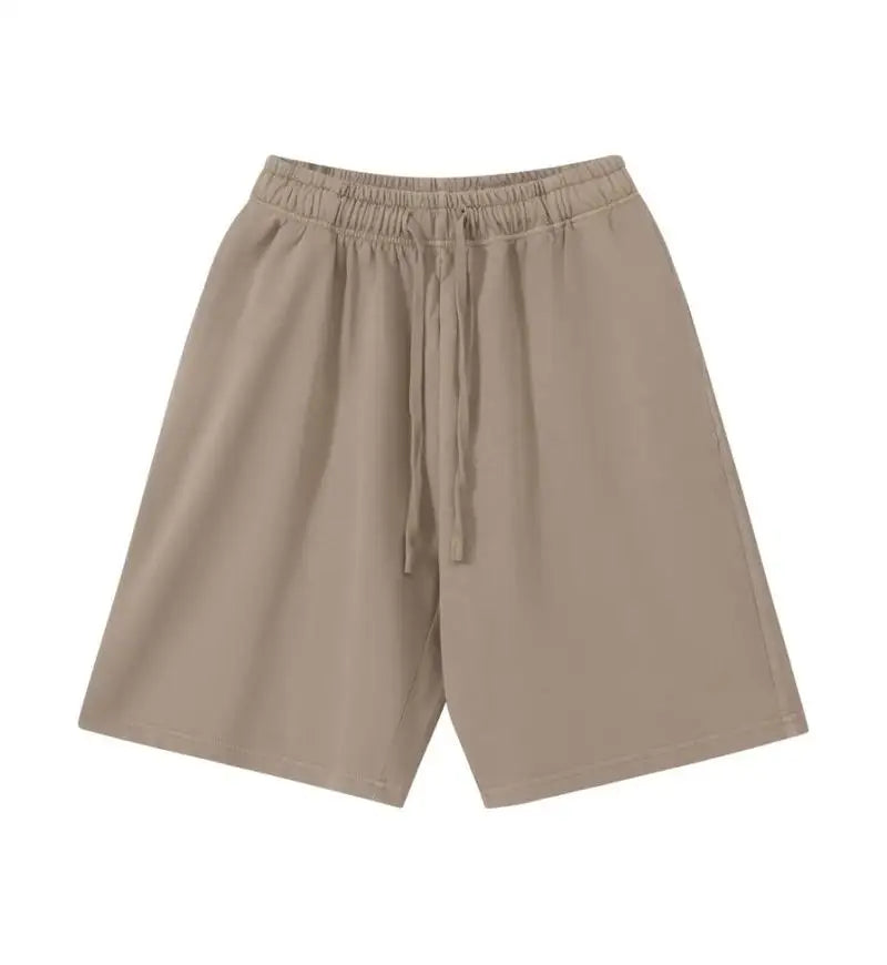 Oversized Cotton Drawstring Shorts