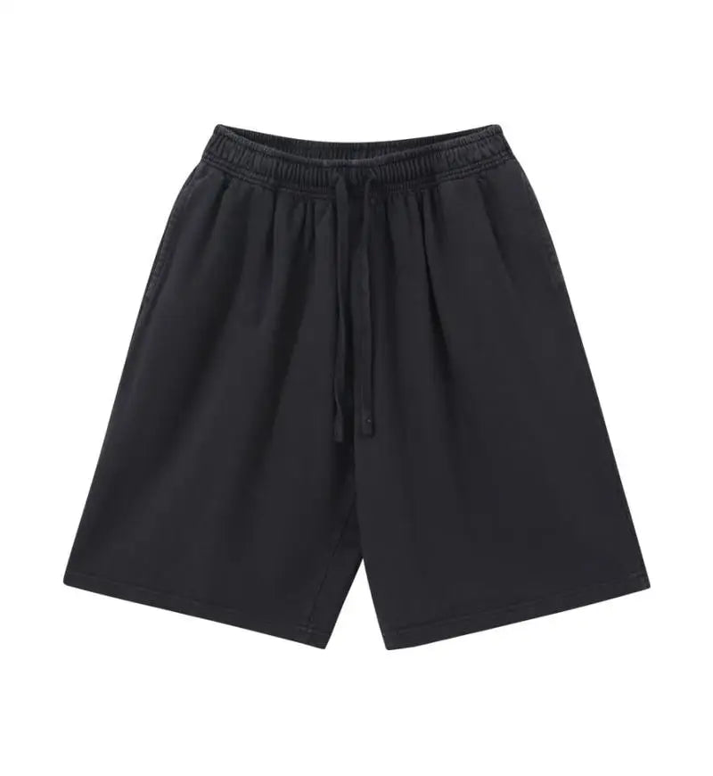 Oversized Cotton Drawstring Shorts