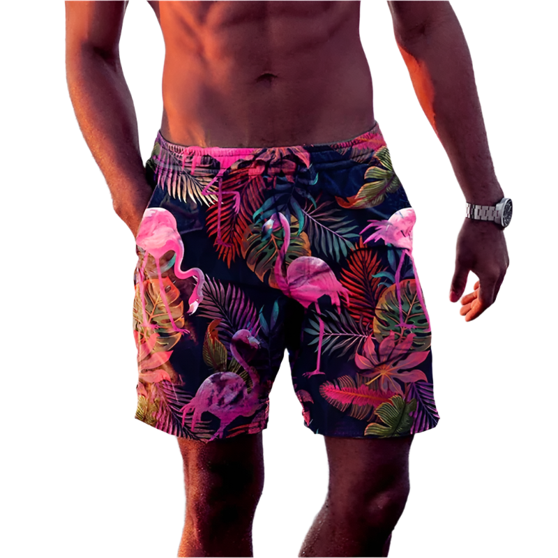 Tropical Flamingo Swim Trunks